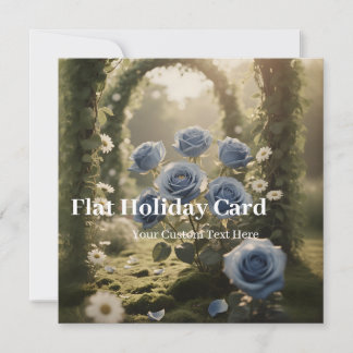 Cartes Pour Fêtes Annuelles Rose bleu personnalisé - Anniversaire unique Amour
