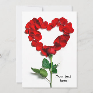 Cartes Pour Fêtes Annuelles Rose cœur de la Saint-Valentin