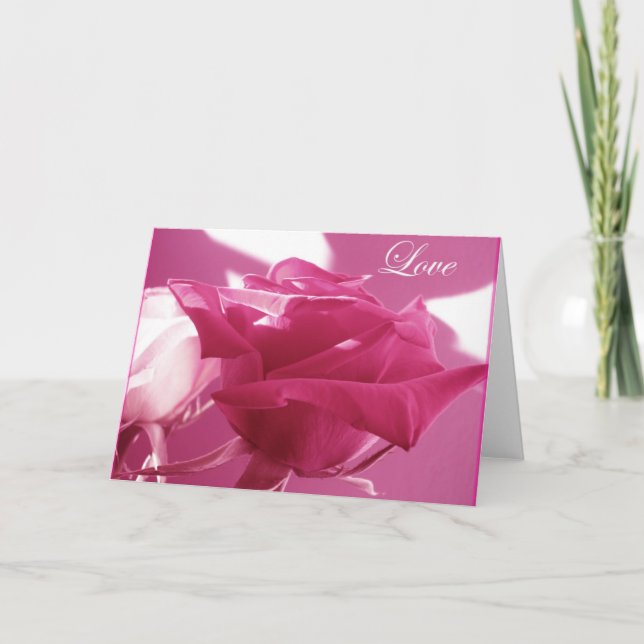 Cartes Pour Fêtes Annuelles Rose d'amour (Devant)