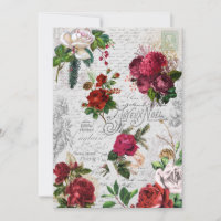 Rose de Noël Vintage Joyeux Noel Ephemera