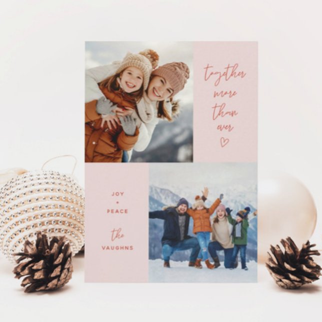 Cartes Pour Fêtes Annuelles Rose Ensemble Plus Que Jamais 2-Photo (Créateur téléchargé)