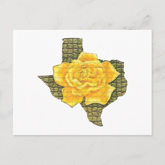 Cartes Pour Fêtes Annuelles Rose Jaune Du Texas Motif Flower (Devant)