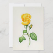 Rose Jaune En Aquarelle