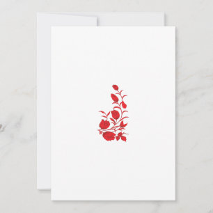 Cartes Pour Fêtes Annuelles Rose Madder, design floral Thunderbird