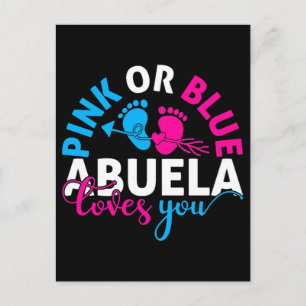 Cartes Pour Fêtes Annuelles Rose ou bleu abuela t'aime conception de t-shirt