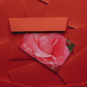 Cartes Pour Fêtes Annuelles Rose rose florale de la Saint-Galentin