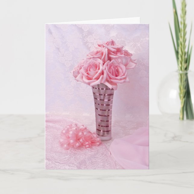 Cartes Pour Fêtes Annuelles Rose rose III (Devant)