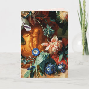 Cartes Pour Fêtes Annuelles ROSE ROSE ROSE ROSE, ANÉMONE ET FLEURS BLEUES Sain