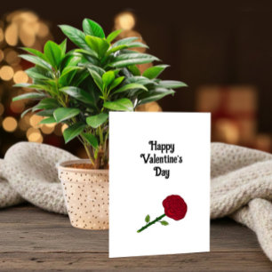 Cartes Pour Fêtes Annuelles Rose rouge