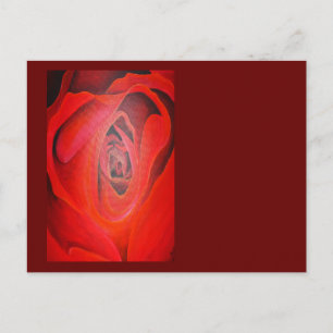 Cartes Pour Fêtes Annuelles Rose rouge en forme de coeur
