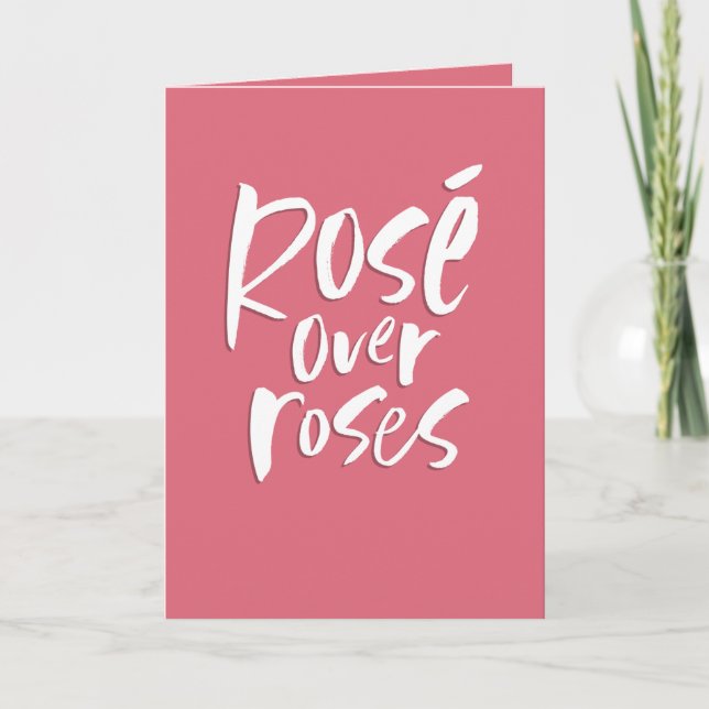 Cartes Pour Fêtes Annuelles Rosé sur l'amitié rose rose de Galentine (Devant)