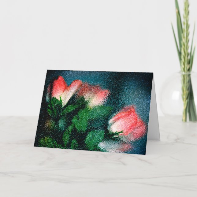 Cartes Pour Fêtes Annuelles Roses (Devant)