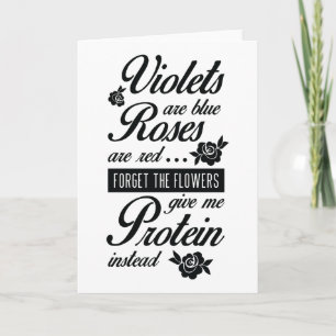 Cartes Pour Fêtes Annuelles Roses are Red Protein Valentine's Day Card
