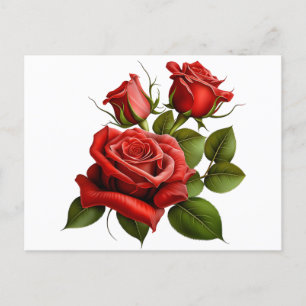 Cartes Pour Fêtes Annuelles Roses d'amour d'affection et d'amitié