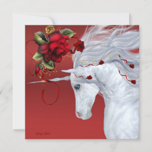Cartes Pour Fêtes Annuelles Roses de licorne