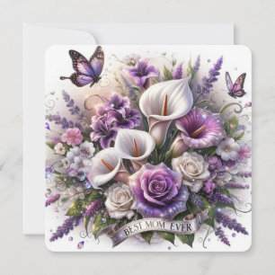 Cartes Pour Fêtes Annuelles Roses et callas Meilleure Maman du Monde