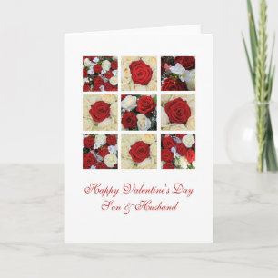 Cartes Pour Fêtes Annuelles Roses Heureuses Saintes-Valentin du fils et du mar