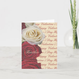 Cartes Pour Fêtes Annuelles Roses Heureuses Saintes-Valentin frères