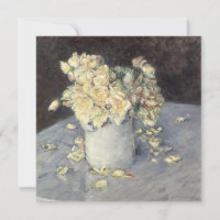 Roses jaunes dans un vase de Caillebott Impression
