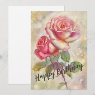 Cartes Pour Fêtes Annuelles Roses roses joyeuses Anniversaire