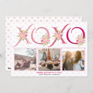 Cartes Pour Fêtes Annuelles Roses roses roses rose vif floral XOXO photo Galen