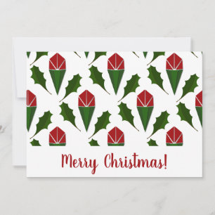 Cartes Pour Fêtes Annuelles Roses rouges abstraites élégantes personnalisées e