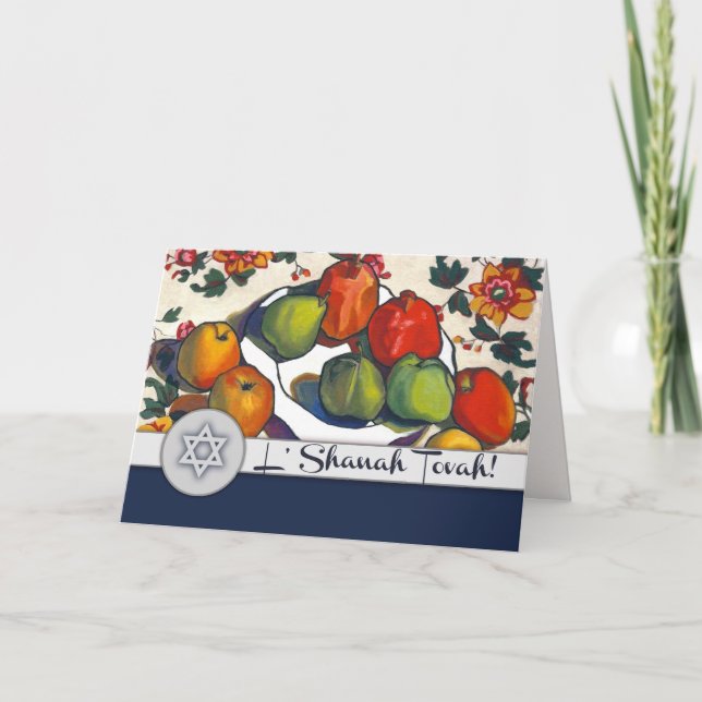 Cartes Pour Fêtes Annuelles Rosh Hashanah | Art du Nouvel An juif (Devant)