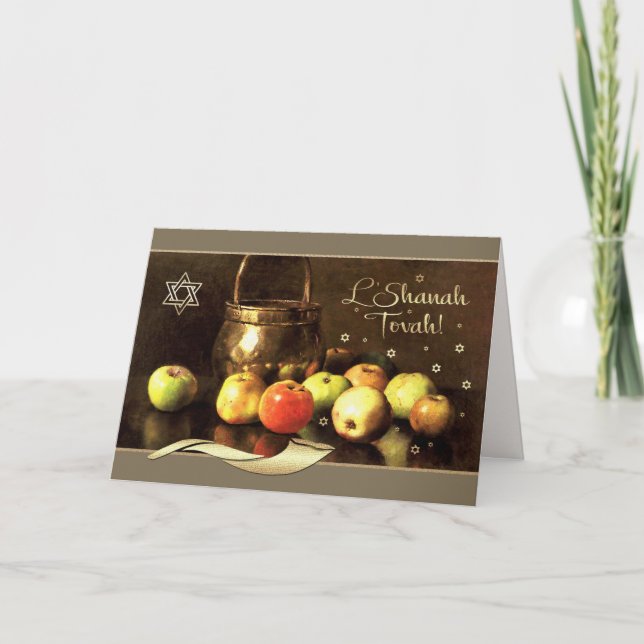 Cartes Pour Fêtes Annuelles Rosh Hashanah | Art du Nouvel An juif (Devant)