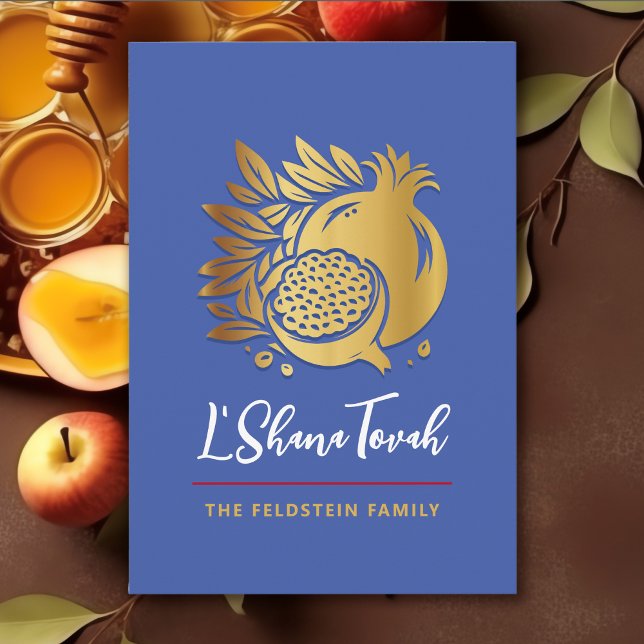 Cartes Pour Fêtes Annuelles Rosh Hashanah Grenade Moderne Nouvel An Juif (Créateur téléchargé)