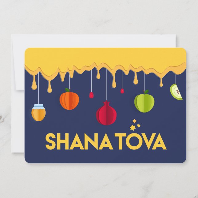 Cartes Pour Fêtes Annuelles Rosh Hashanah SHANA TOVA Nouvel An juif (Devant)