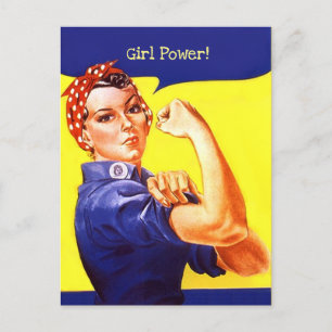 Cartes Pour Fêtes Annuelles Rosie la riveteuse vintage personnaliser Puissance