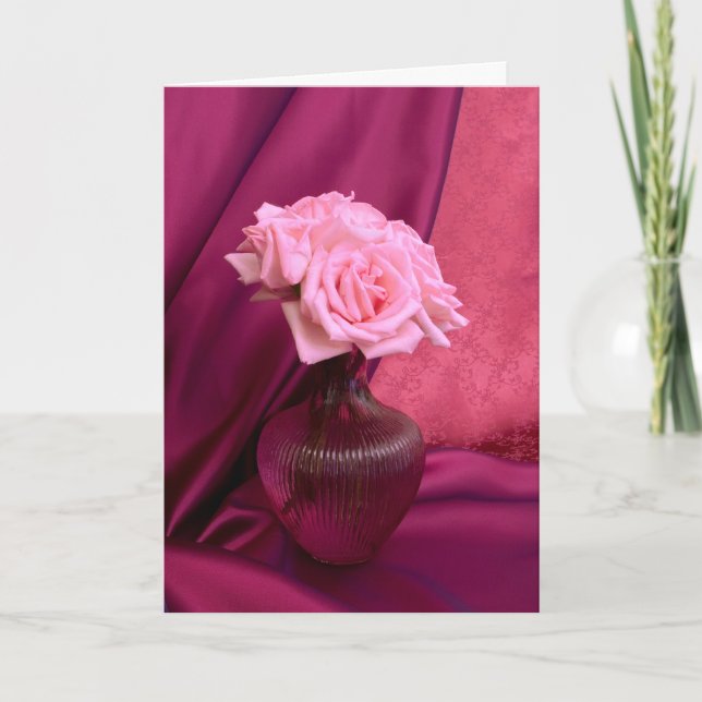 Cartes Pour Fêtes Annuelles Rosy rose (Devant)