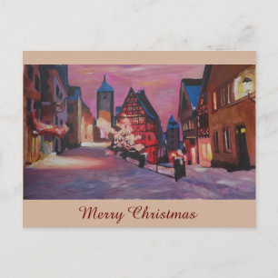 Cartes Pour Fêtes Annuelles Rothenburg romantique Tauber Allemagne en hiver