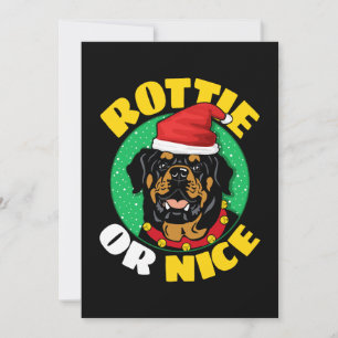Cartes Pour Fêtes Annuelles Rottie ou Joyeux Noël Rottweiler