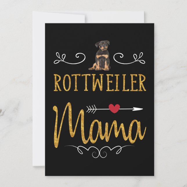 Cartes Pour Fêtes Annuelles Rottweiler (Devant)