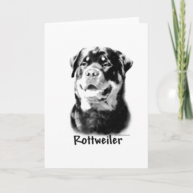 Cartes Pour Fêtes Annuelles Rottweiler Charcoal (Devant)