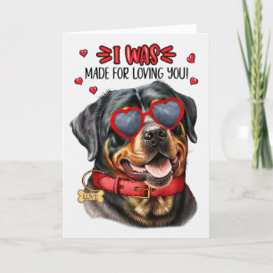 Cartes Pour Fêtes Annuelles Rottweiler fait pour vous aimer Valentine