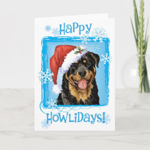 Cartes Pour Fêtes Annuelles Rottweiler heureux de Howlidays