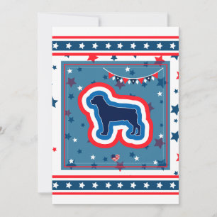 Cartes Pour Fêtes Annuelles Rottweiler Patriotic Rouge Blanc et Bleu 4 Juillet