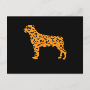 Cartes Pour Fêtes Annuelles rottweiler pumpkin bat shape funny scary halloween