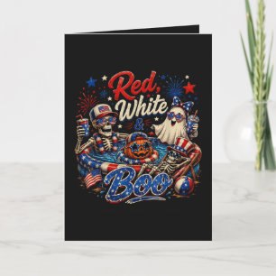 Cartes Pour Fêtes Annuelles Rouge Blanc Et Boo Patriotique 4 Juillet