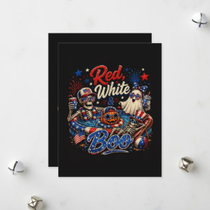 Cartes Pour Fêtes Annuelles Rouge Blanc Et Boo Patriotique 4 Juillet