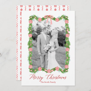 Cartes Pour Fêtes Annuelles Rouge Chinoiserie Ornament Garland Grandmillenium