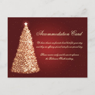 Cartes Pour Fêtes Annuelles Rouge d'or de logement de mariage de Noël