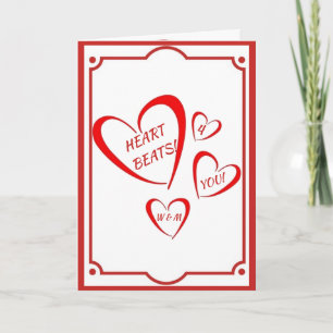 CARTES POUR FÊTES ANNUELLES ROUGE DU COEUR DE VALENTINE BATTRE