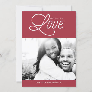 Cartes Pour Fêtes Annuelles Rouge "Envoyer notre amour" Saint Valentin Photo