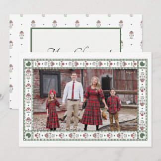 Cartes Pour Fêtes Annuelles Rouge et Vert Poinsettia Impression de Bloc de Noë