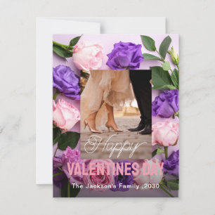 Cartes Pour Fêtes Annuelles Rouge girly et floral rose pour la Saint-Valentin