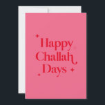 Cartes Pour Fêtes Annuelles Rouge rose vif Joyeux Jours de Challah Funny Hanou<br><div class="desc">© Gorjo Designs. Fait pour vous via la plateforme Zazzle.

// Besoin d'aide pour customiser votre design ? Vous avez d'autres idées ? N'hésitez pas à me contacter (Zoe) directement via le bouton de contact ci-dessous.</div>