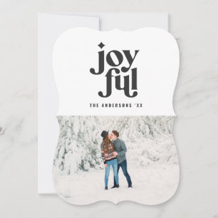 Cartes Pour Fêtes Annuelles Rouge + vert moderne abstrait fête photo joyeuse